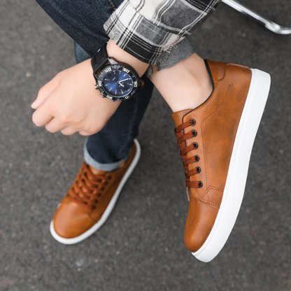 Enzo Leather Trainers