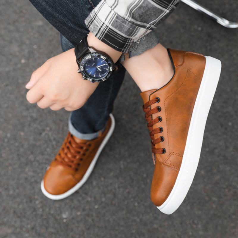 Enzo Leather Trainers