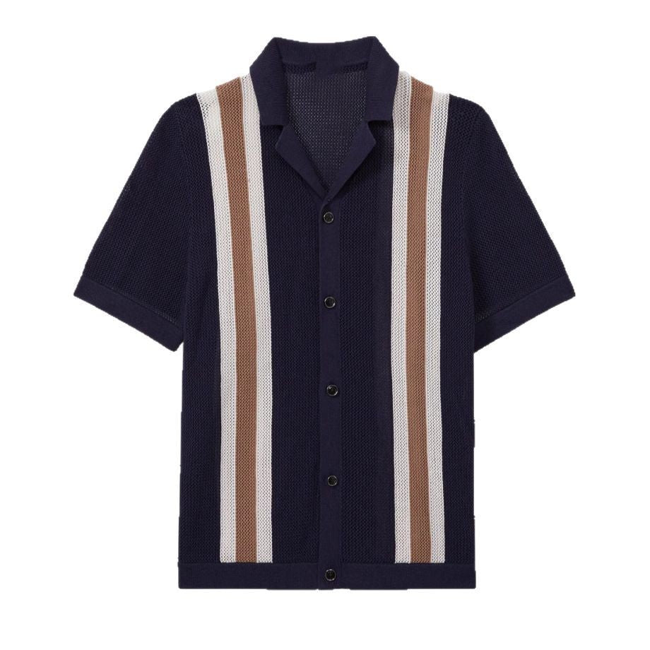 Havanna Stripe Knit Polo