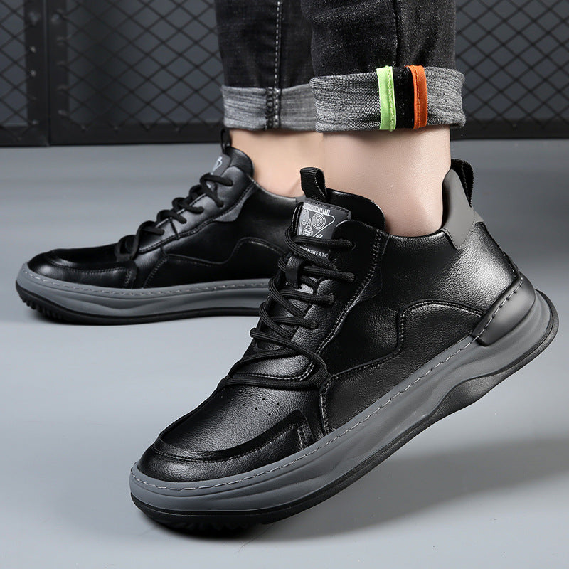 Noble Italiana Leather Hi-Top Trainers