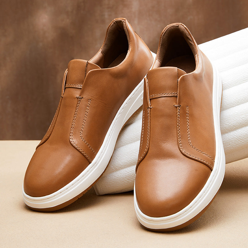 Slip On Leather Trainers