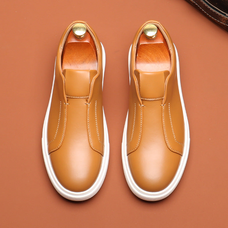 Slip On Leather Trainers