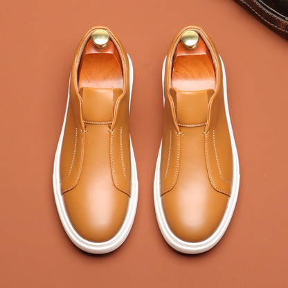 Slip On Leather Trainers