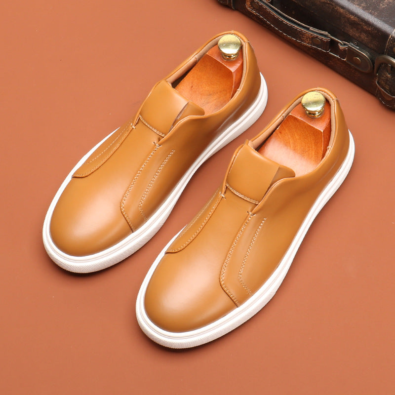 Slip On Leather Trainers