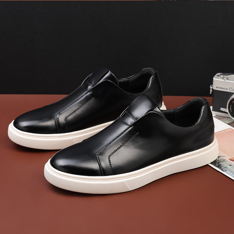 Slip On Leather Trainers