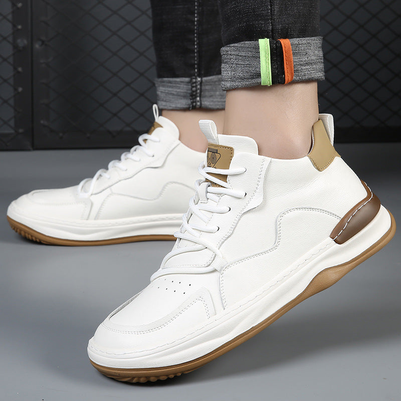 Noble Italiana Leather Hi-Top Trainers