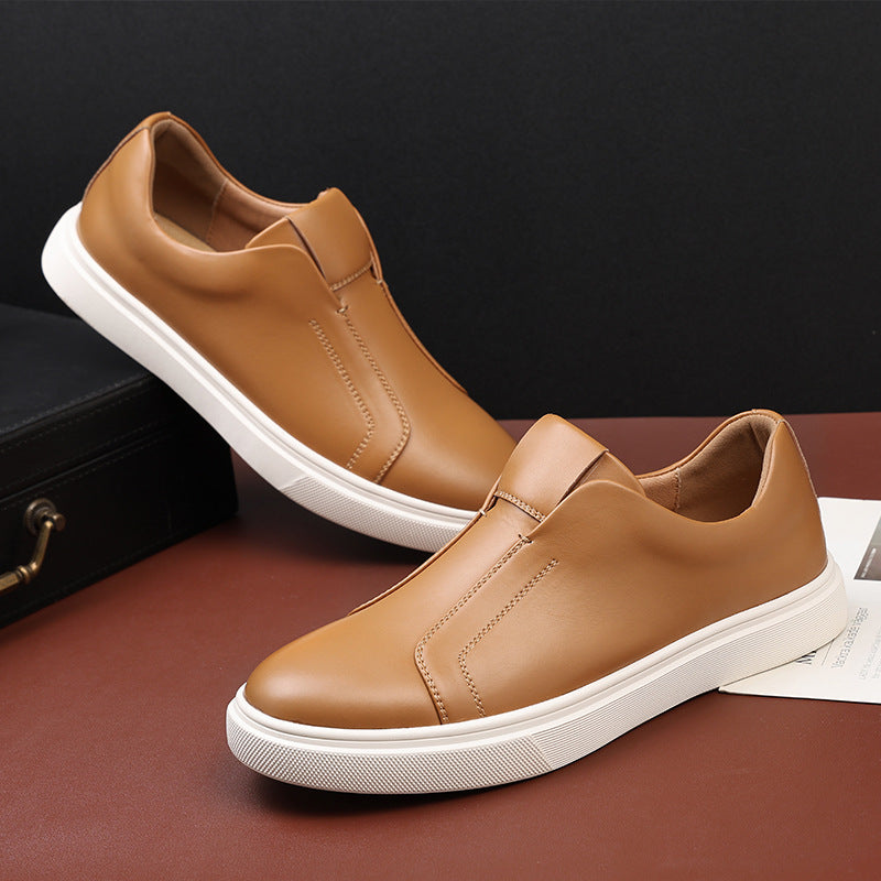 Slip On Leather Trainers