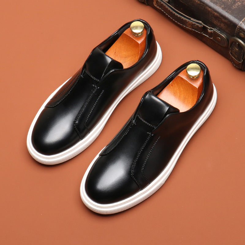 Slip On Leather Trainers