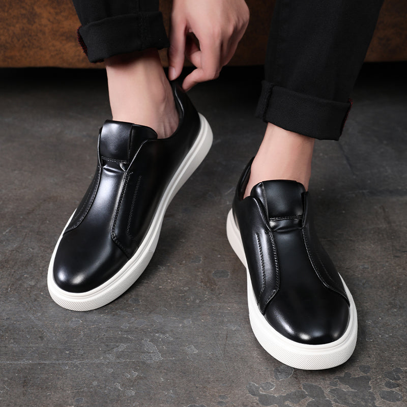 Slip On Leather Trainers